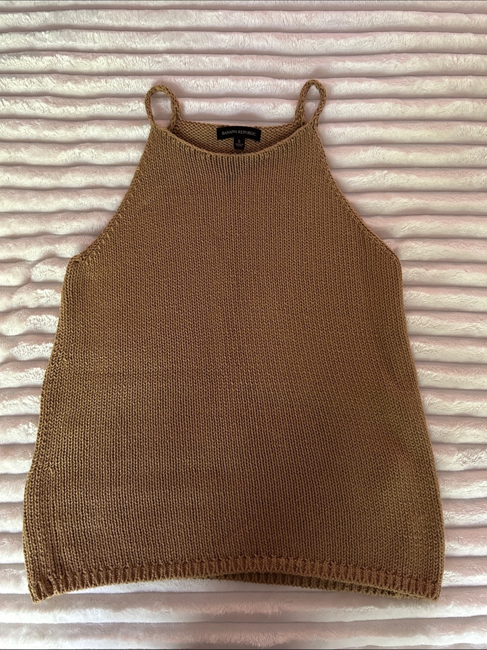 Banana Republic Camel Knit Halter Tank Top